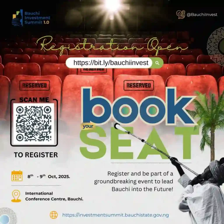 Bauchi Opens Registration for October 2025 Investment Summit