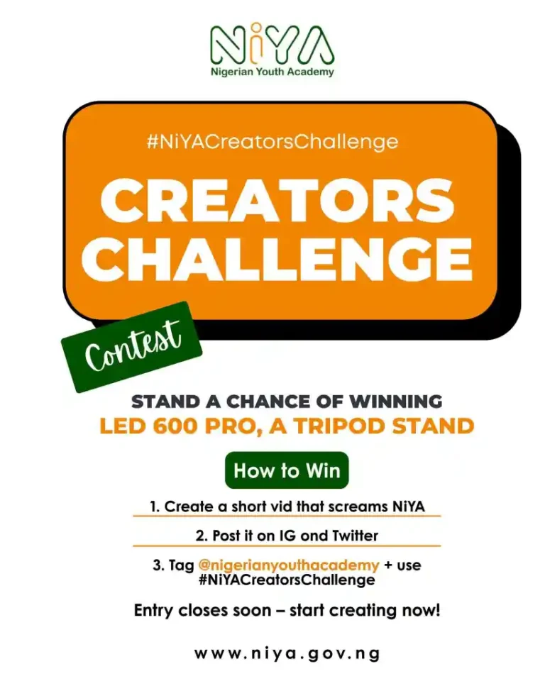 Apply: NiYA Creators Challenge (Free LED Light, Tripod)