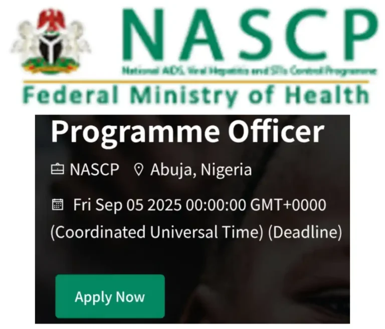 Apply: NASCP Recruitment (Programme Officer)