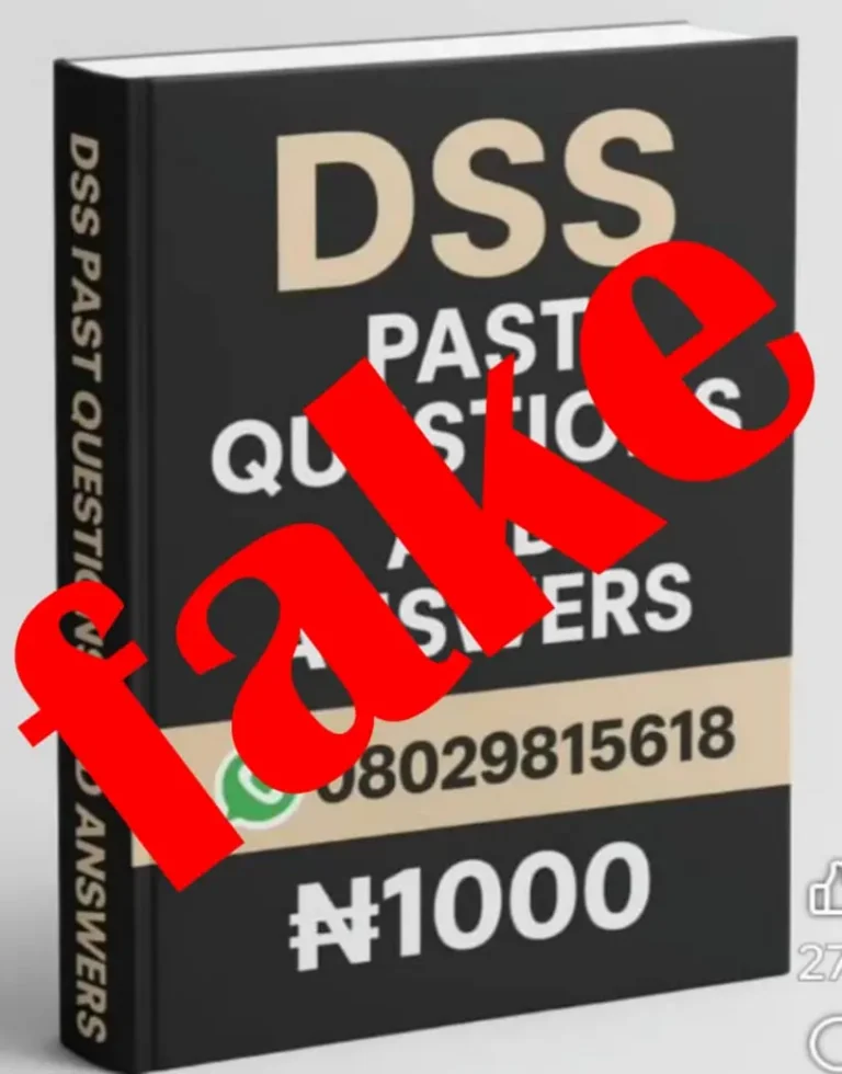 DSS Issues Disclaimer on N1,000 Past Questions/Answers Amid Recruitment Rumours