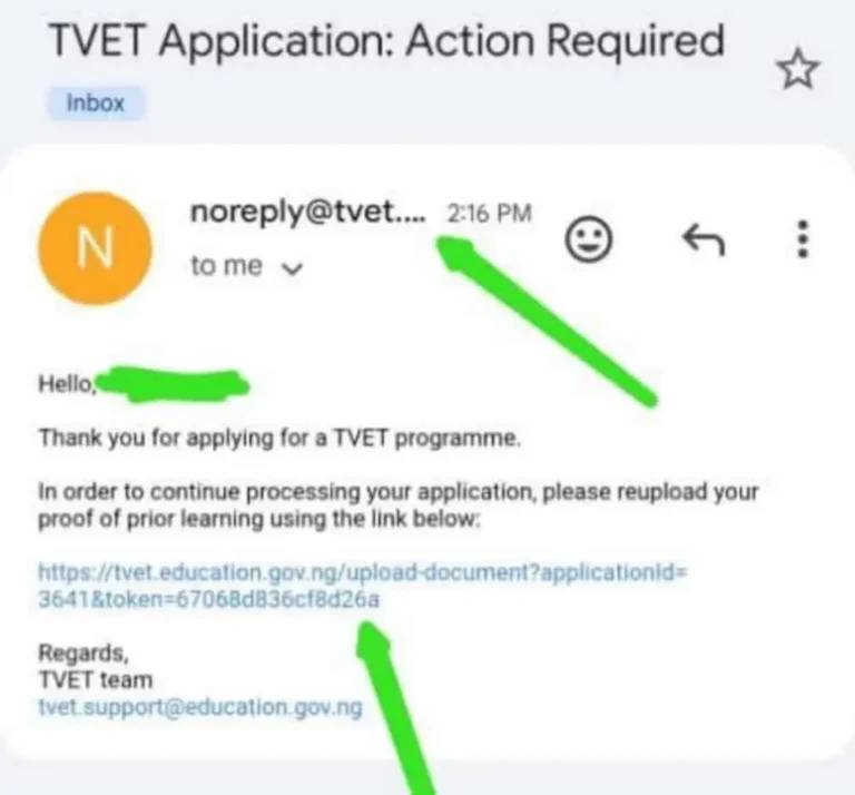TVET Sends Emails to Trainees to Upload Proof of Learning Documents