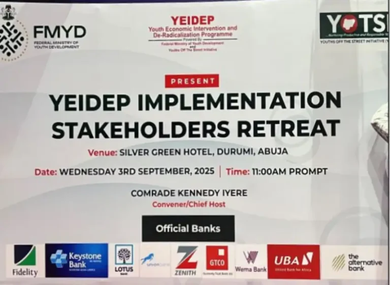 FG YEIDEP Stakeholders Retreat Set to Take Place