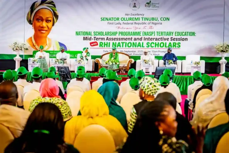 Remi Tinubu gives scholarships, laptops at Renewed Hope programme