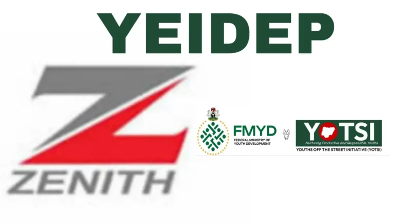 Zenith Bank sends account number to YEIDEP beneficiaries via SMS/Email