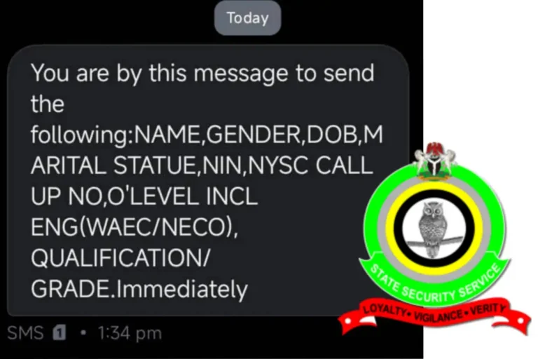 Circulating claims DSS sending SMS to successful candidates for next phase