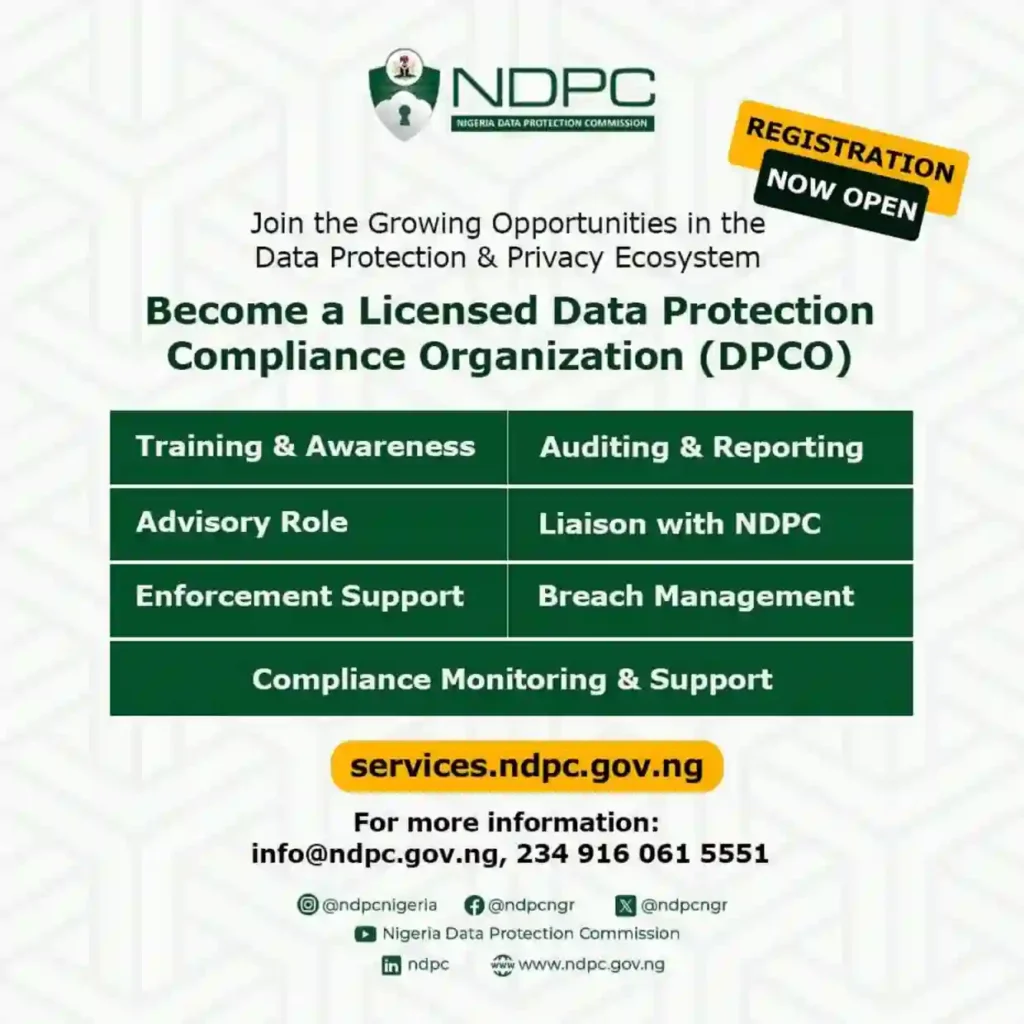 NDPC begins registration for licensed data protection compliance organizations