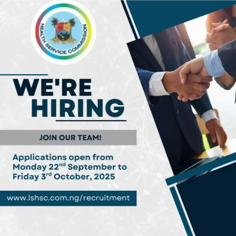 Lagos State begins LSHSC recruitment for clinical staff
