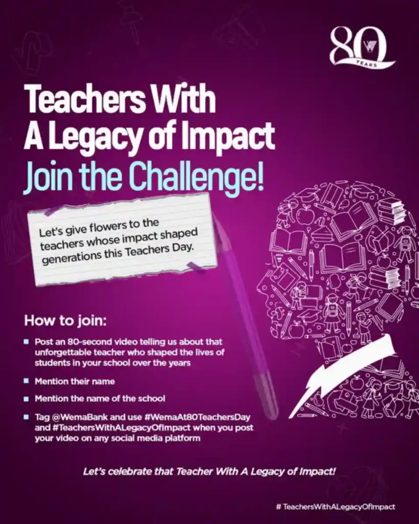 Wema Bank launches teachers with a legacy of impact challenge