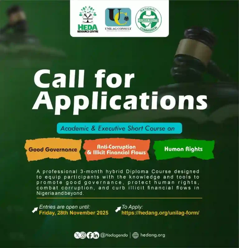 HEDA, UNILAG launch executive diploma on governance, anti-corruption