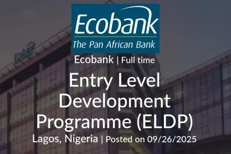 Ecobank opens entry level development programme application