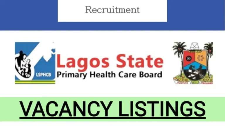 2025 Lagos primary health care board recruitment opens for professionals