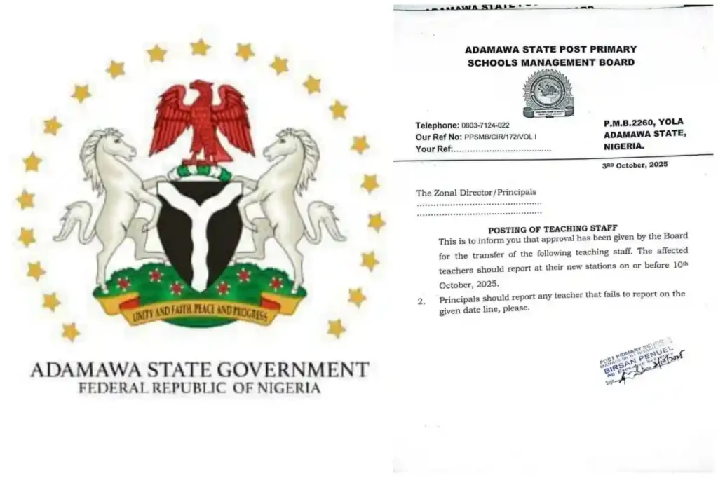 Adamawa PPSMB transfers teachers across secondary schools
