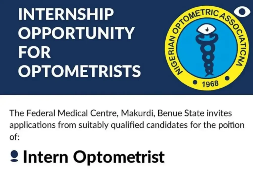 Federal medical centre Makurdi announces internship for optometrists