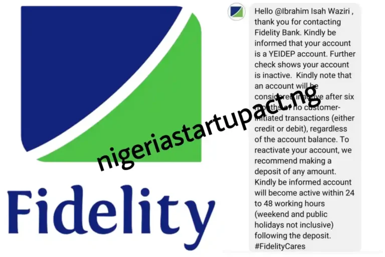 Fidelity bank tells yeidep beneficiaries to keep account active and upgrade