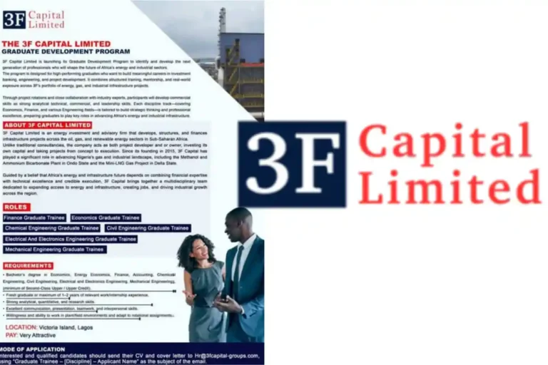 3F Capital Limited opens graduate trainee program