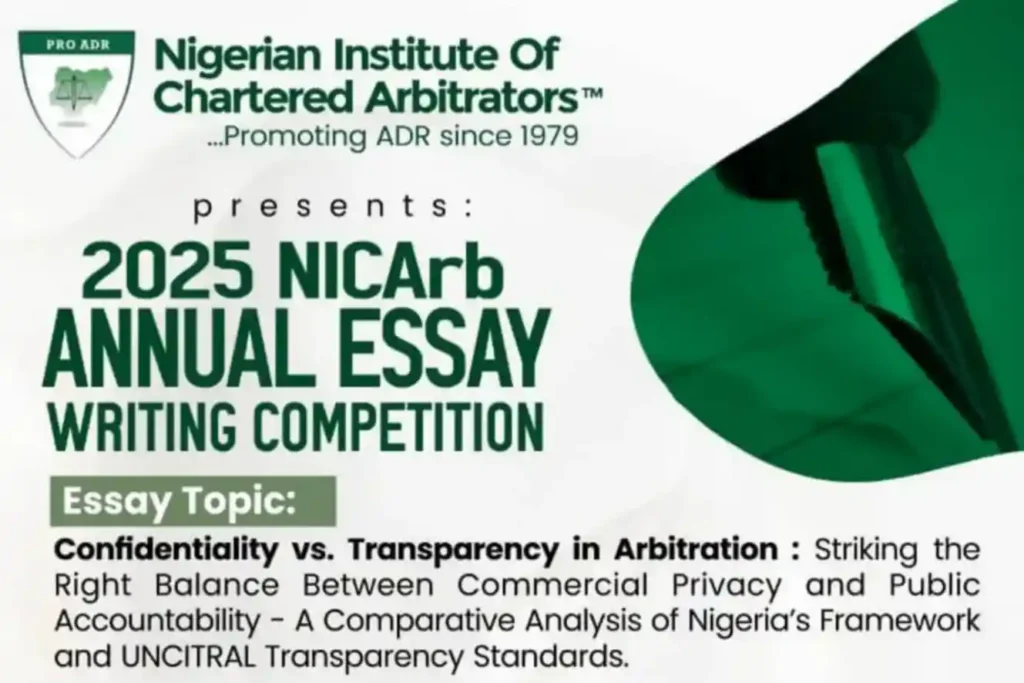 NICArb announces 2025 annual essay writing competition