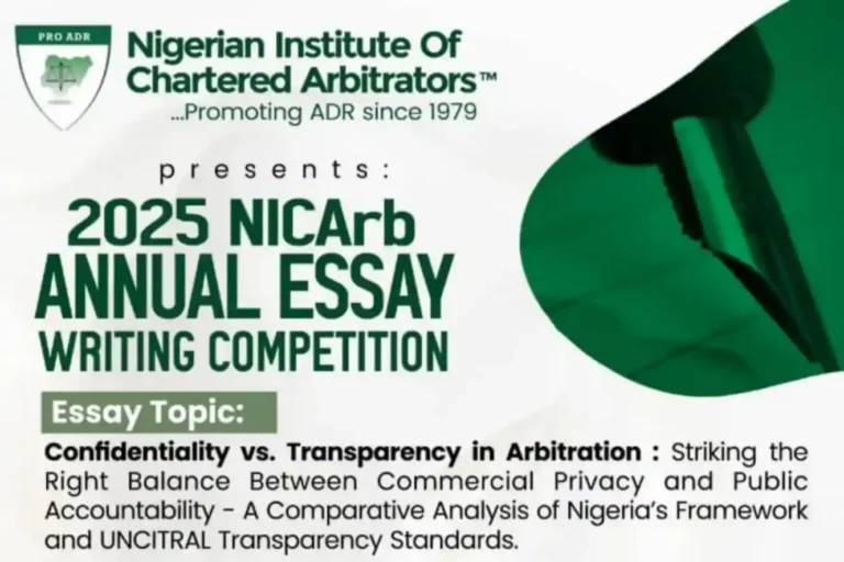 NICArb announces 2025 annual essay writing competition