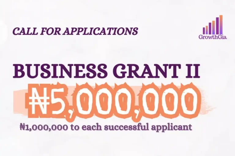 GrowthGia opens ₦1 million business grant II