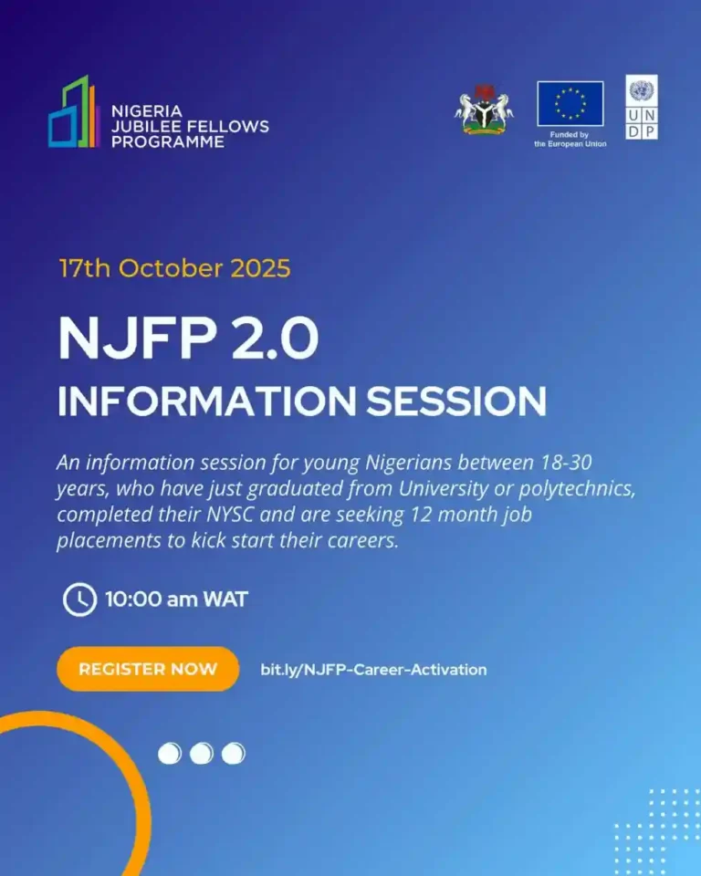 NJFP 2.0 career activation session for Nigerian graduates