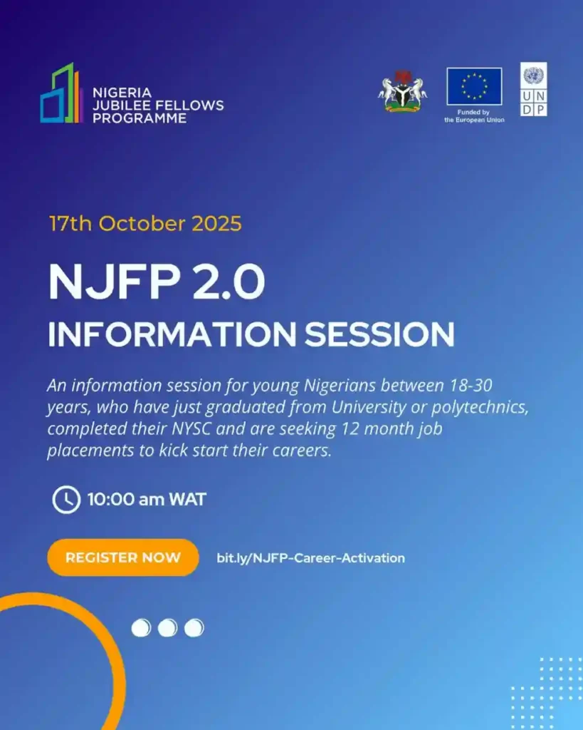 NJFP 2.0 career activation session for Nigerian graduates