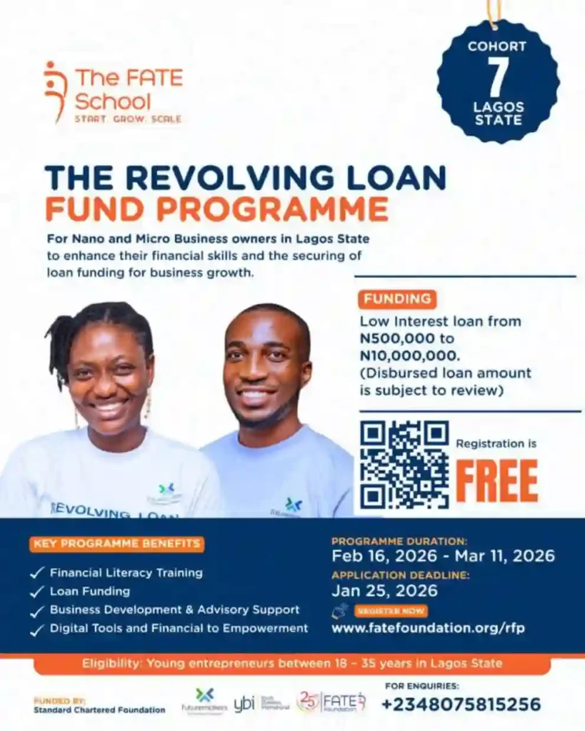 FATE Foundation opens 10m revolving loan fund programme Cohort 7