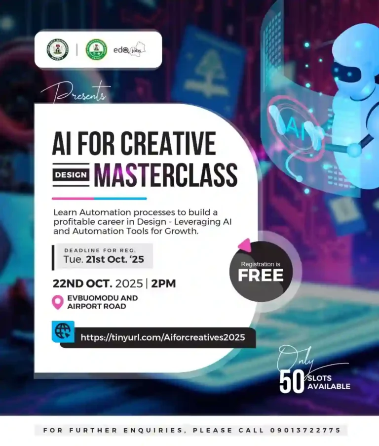 EdoJobs launches free AI for creative designs masterclass