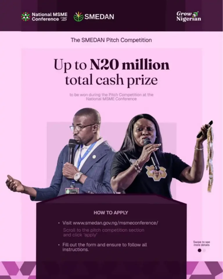 SMEDAN opens N20 million Pitch Competition