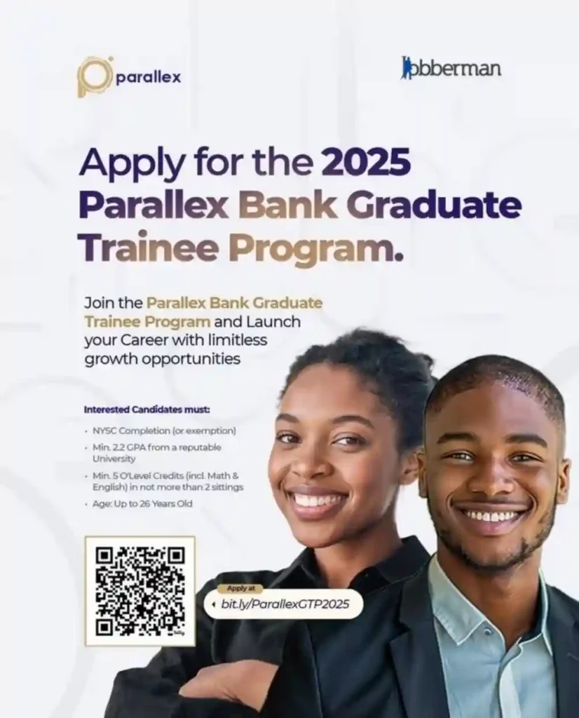 Parallex Bank opens 2025 graduate trainee program