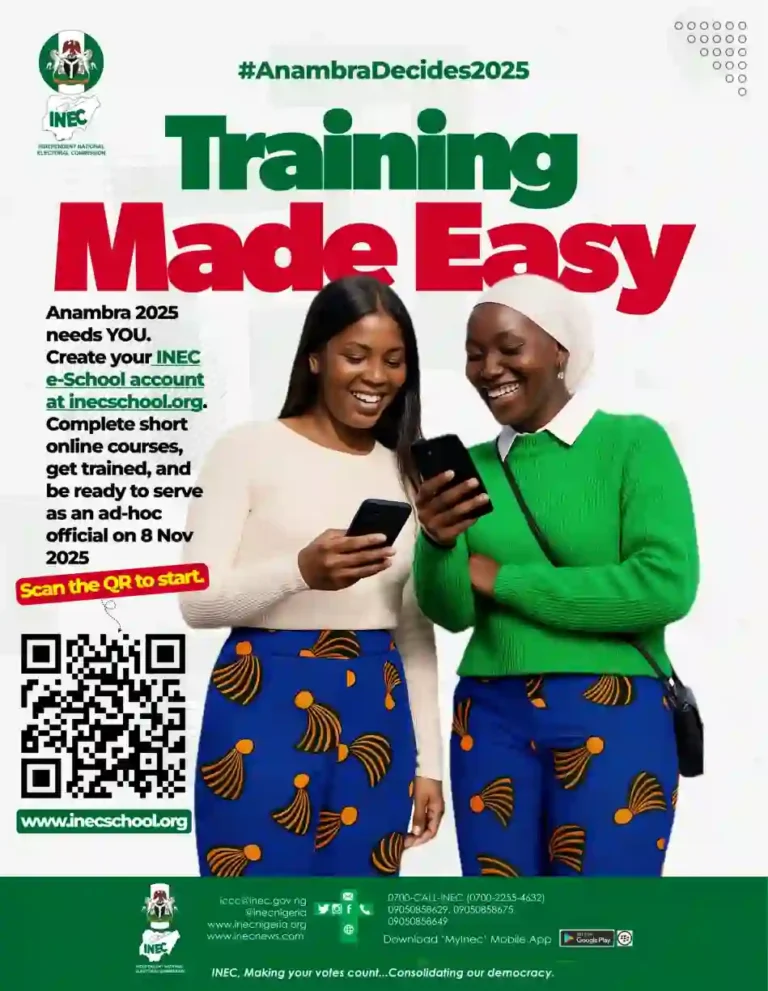 INEC urges Anambra 2025 ad-hoc staff to complete e-school training