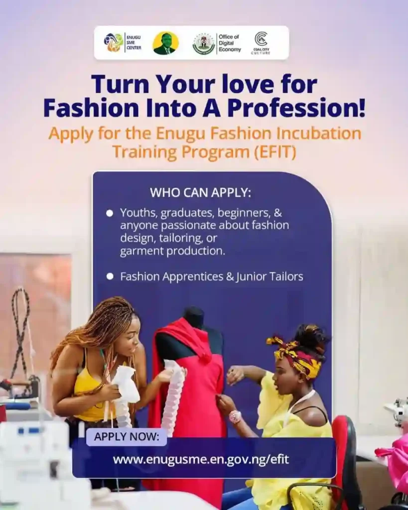 Enugu fashion incubation training (EFIT) program opens for applications