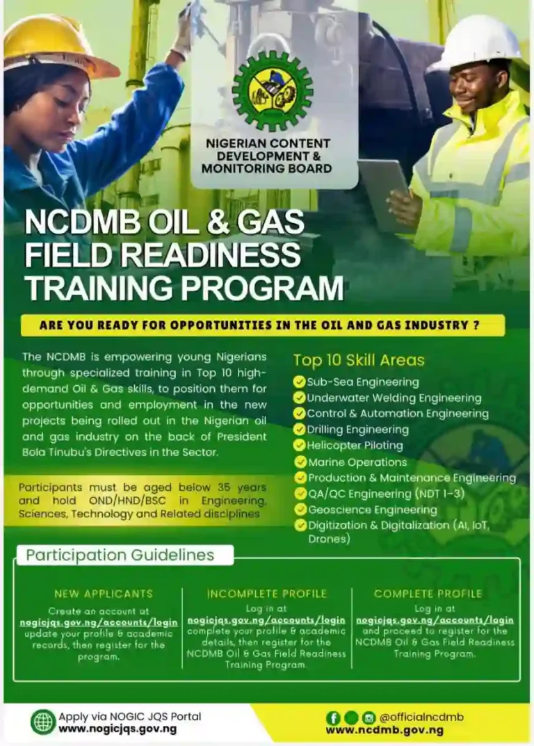 FG opens application for oil and gas field readiness training program