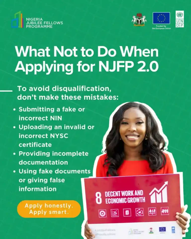 NJFP 2.0 warns applicants against fake documents, wrong details
