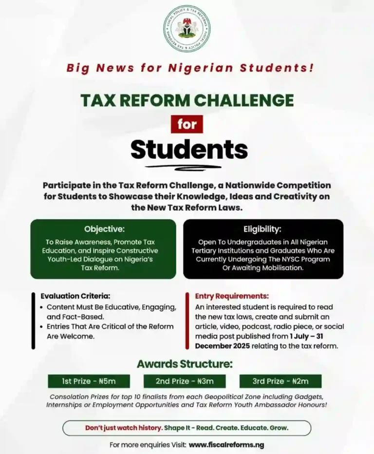 FG launches Students Tax Reform Challenge with N5m prize