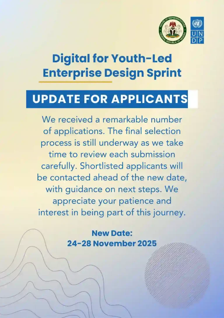 UNDP announces new date, extra review stage for youth-led design sprint