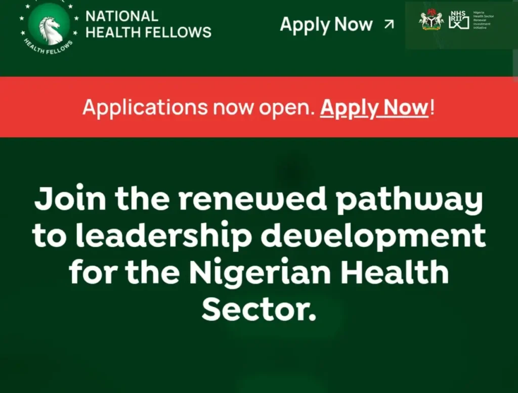 National health fellows programme 2025 application open