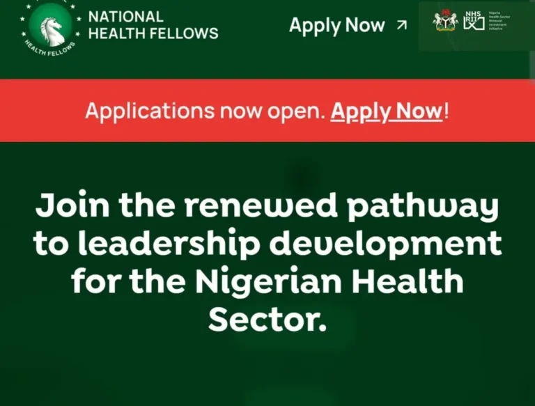 National health fellows programme 2025 application open