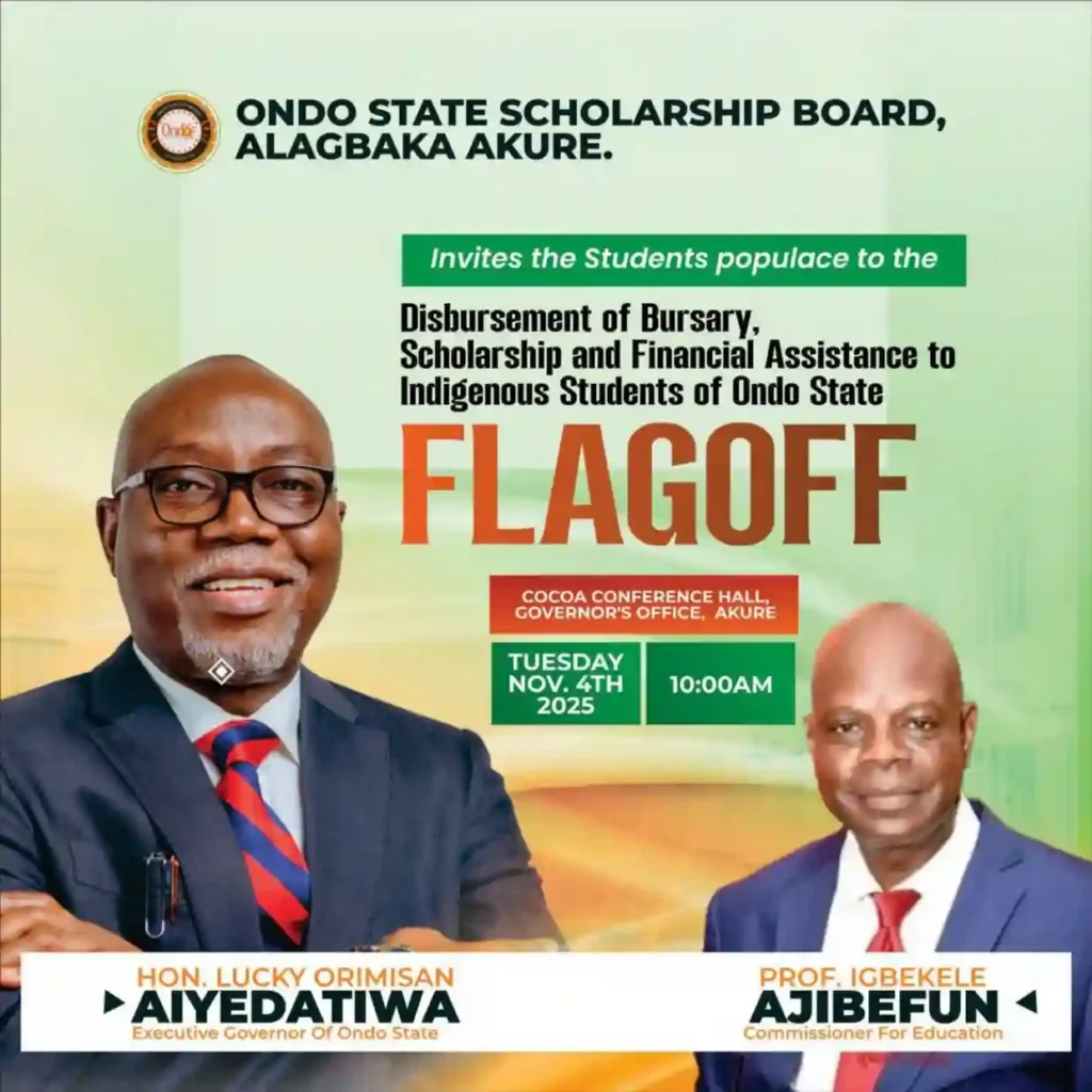 Ondo State to begin scholarship and bursary disbursement Tuesday