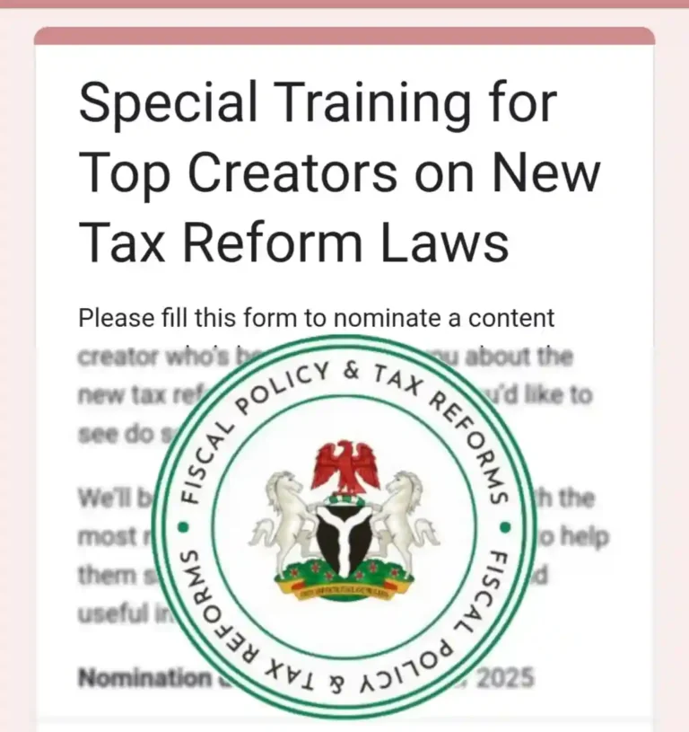 FG nomination to train 20 Content Creators on New Tax Laws