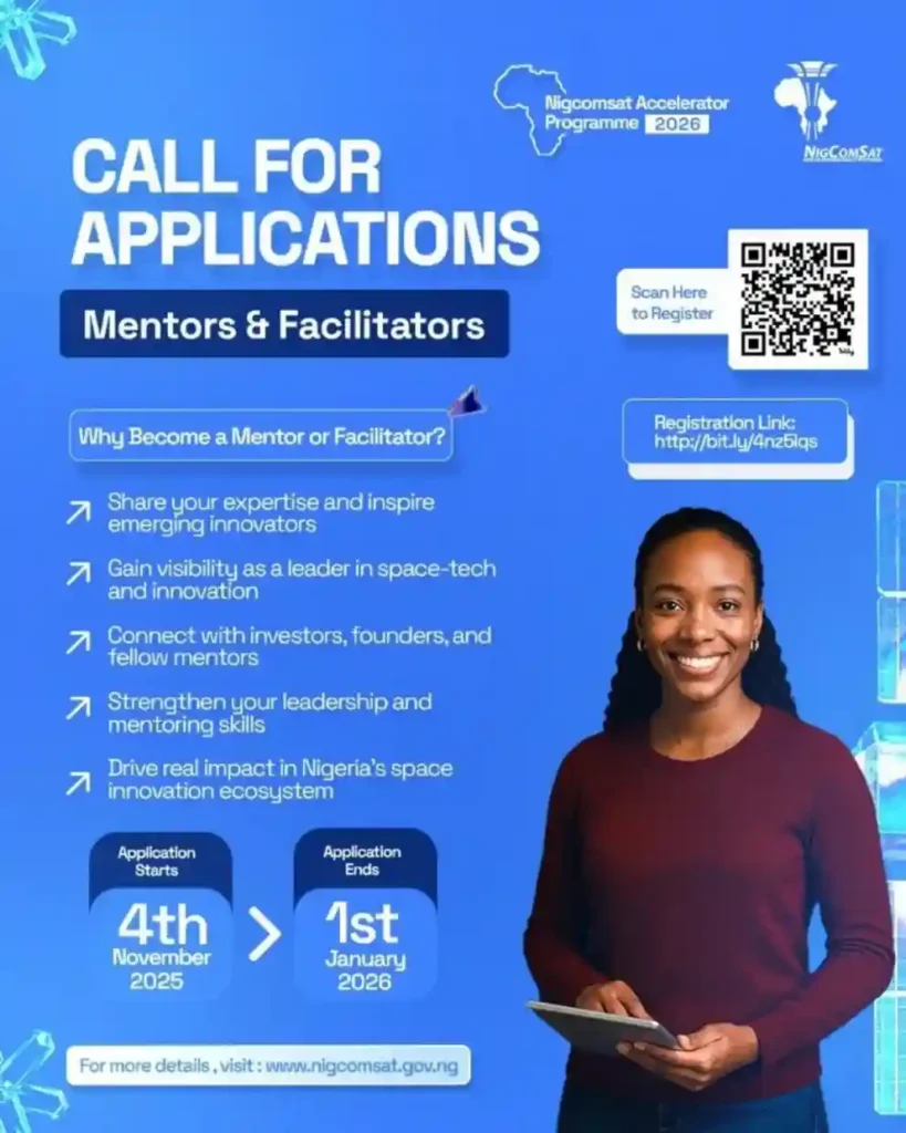 NIGCOMSAT calls for mentors, facilitators for 2026 accelerator programme
