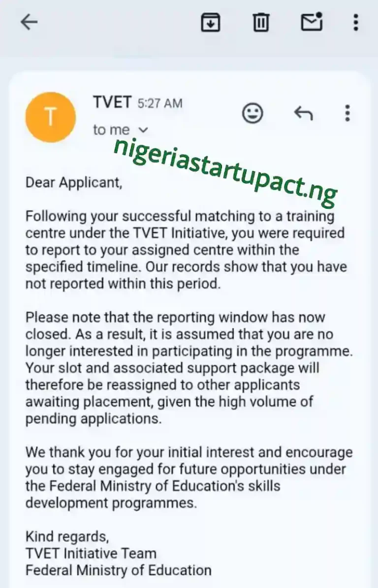 TVET reassigns slots after trainees fail to report to centres