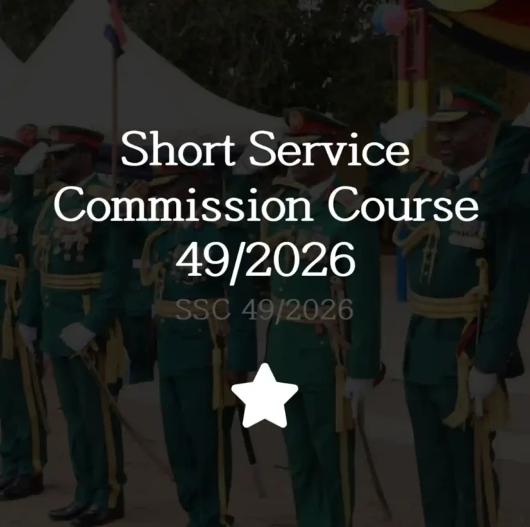 Nigerian Army SSC 49/2026 application closes in one week