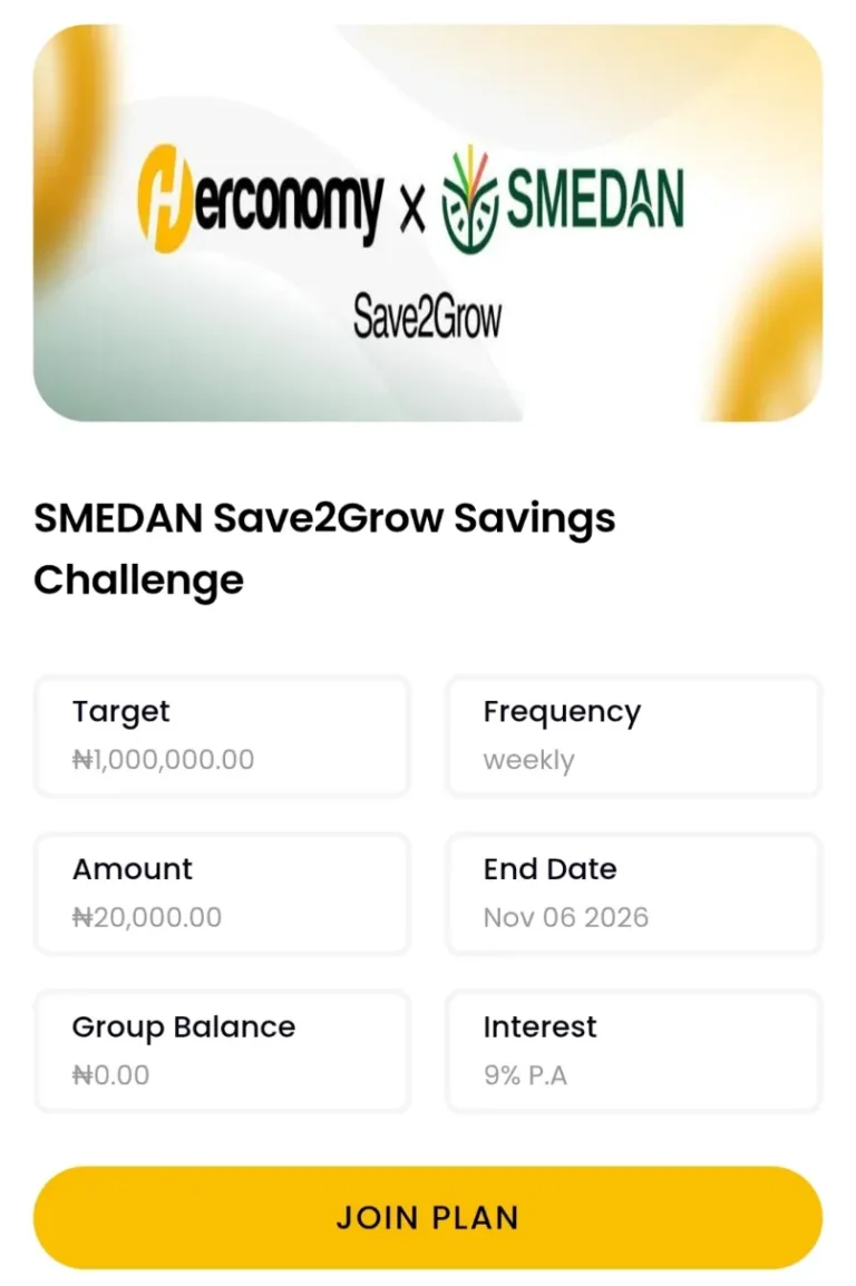 SMEDAN Save2Grow challenge application for N500,000 grant