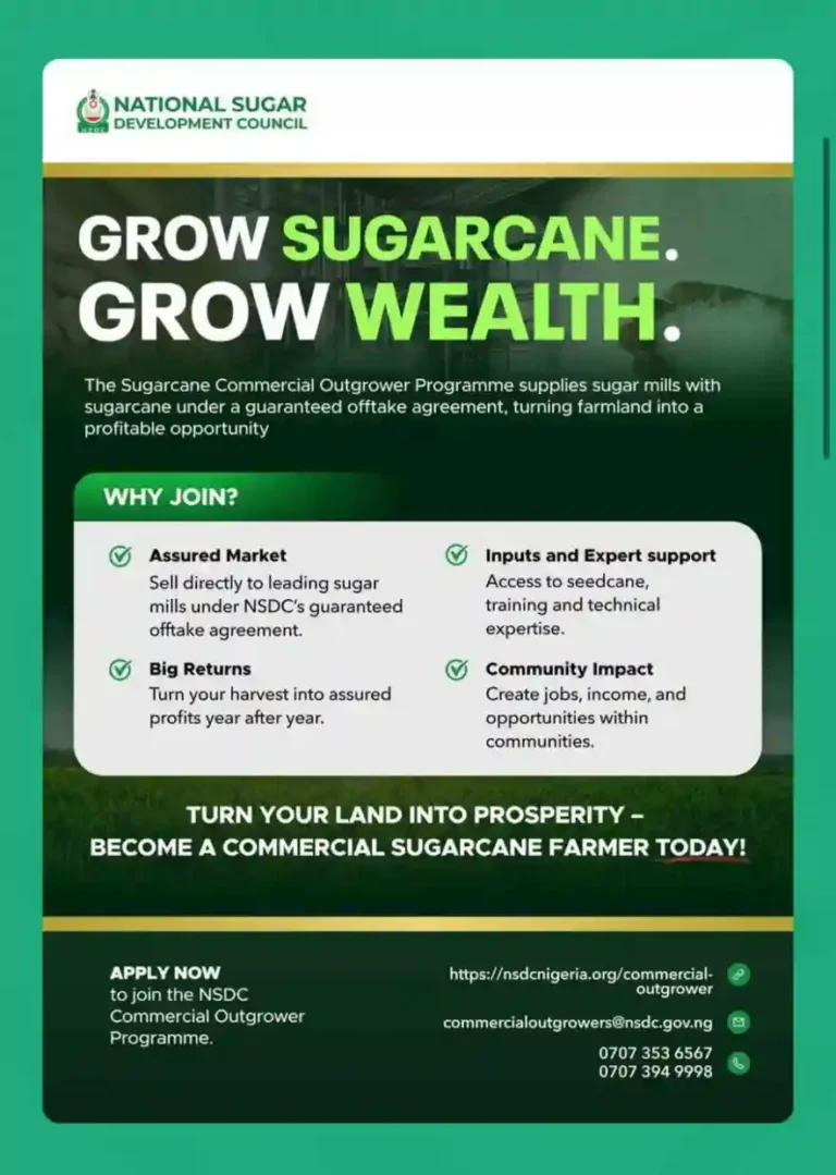 NSDC application for EOI in sugarcane outgrower development programme