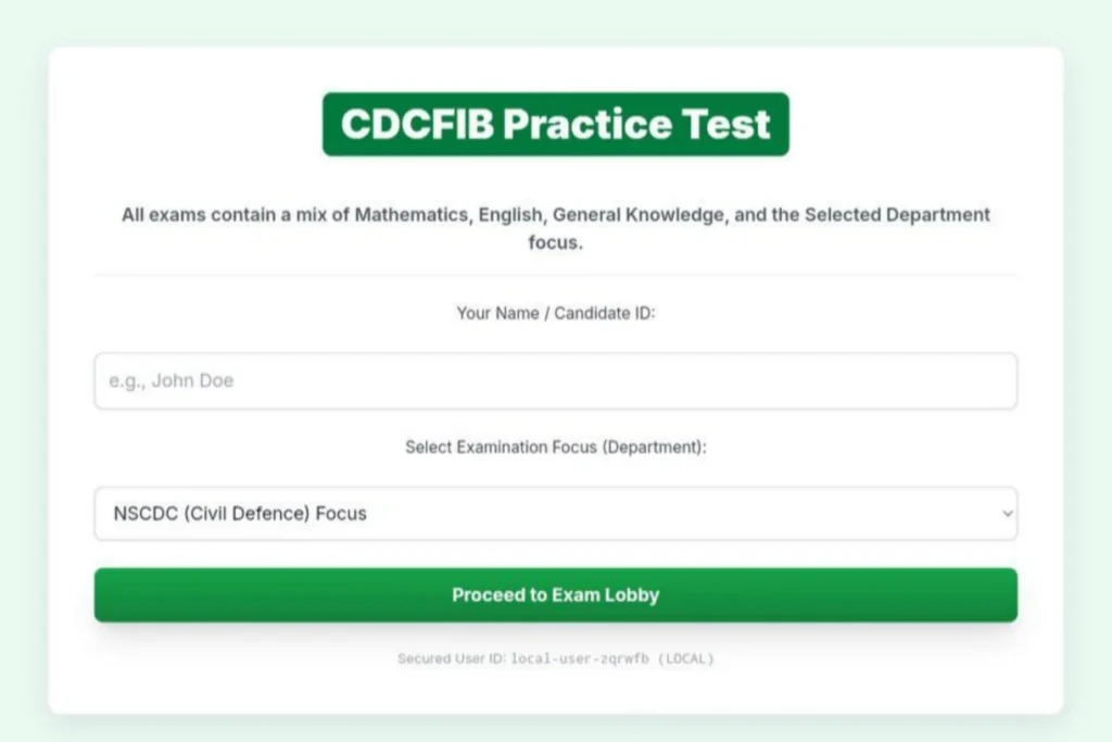 Unofficial CDCFIB Practice Test Link for CBT candidates