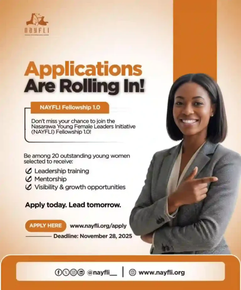 NAYFLI opens application for Fellowship 1.0 for Women in Nasarawa