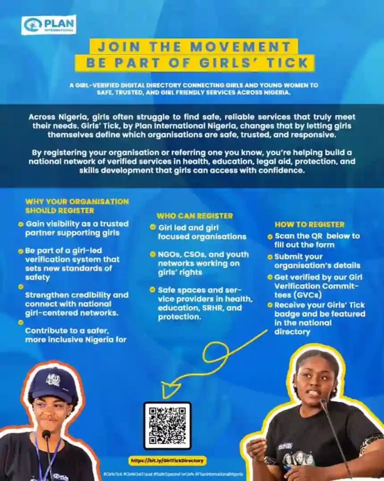 Plan International launches Girls’ Tick directory for girl-focused services