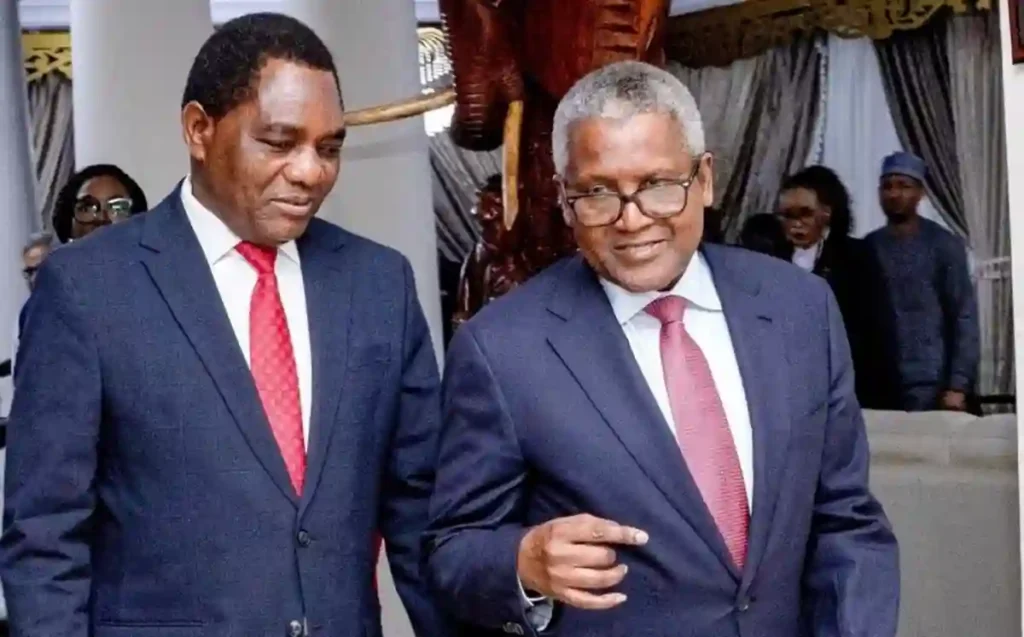 Dangote meets President Hichilema, reinforces new investments in Zambia