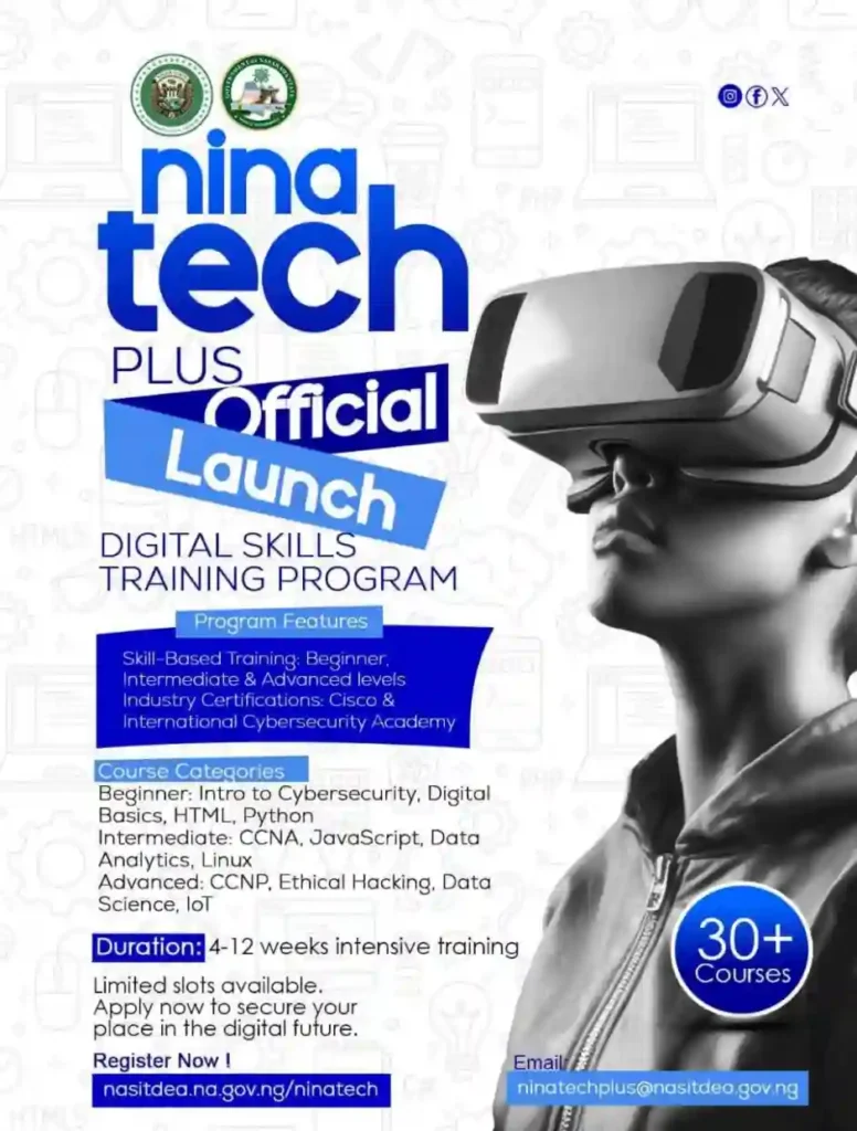 Ninatech Plus Opens Digital Skills Training Applications in Nasarawa and Niger