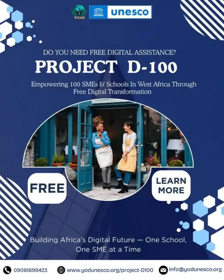 YOD UNESCO Launches Project D-100 to Support 100 Schools and SMEs