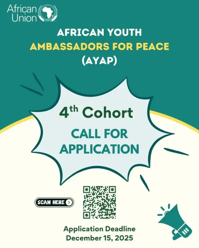 Apply for African Youth Ambassadors for Peace (AYAPs) 4th Cohort